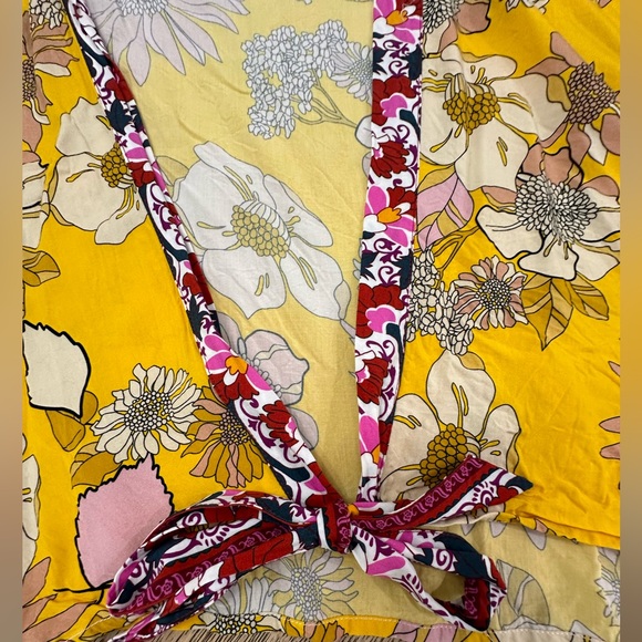 By Anthropologie Floral Vibrant Kimono OSFA - Picture 8 of 16